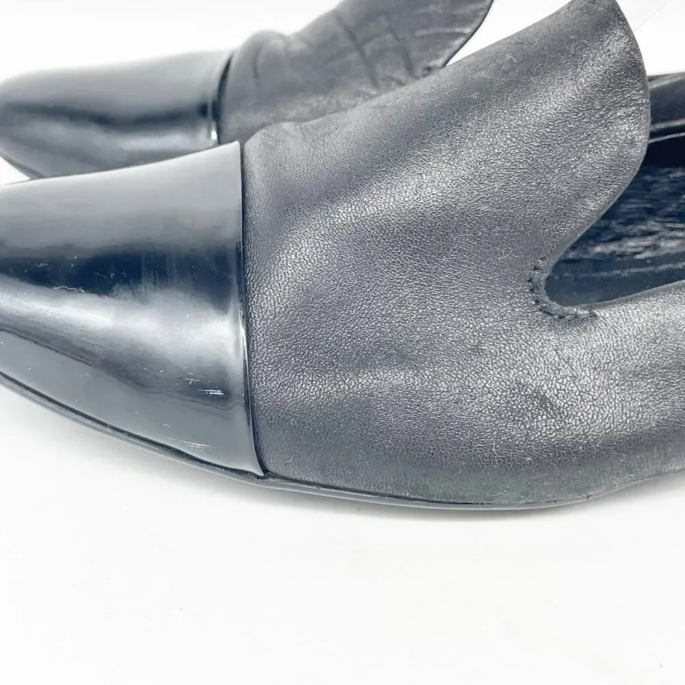 AGL Attilio Giusti Leombruni Black Naomi Cap Toe Ballet Flat Size EU 36.5 US 6.5